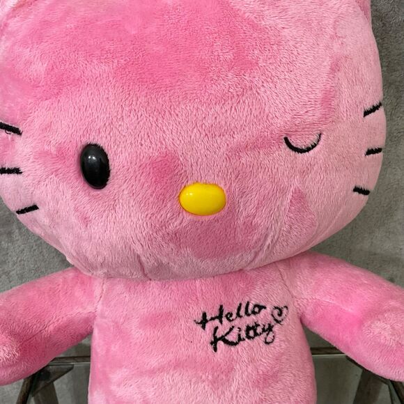 Build A Bear Hello Kitty Pink Leopard Print Paws Winking Sanrio 18" Plush NO Bow - Picture 3 of 14